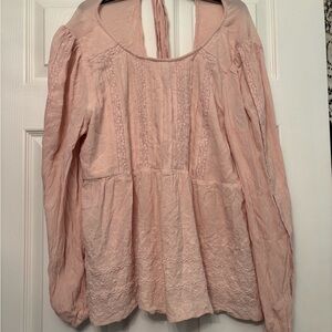 Women's Pink Lace Blouse